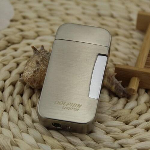 Creative Ultra-Thin Straight Grinding Windproof Simplicity Lighter Butane Gas Encendedores Cigarette Accessories Gadgets for Men