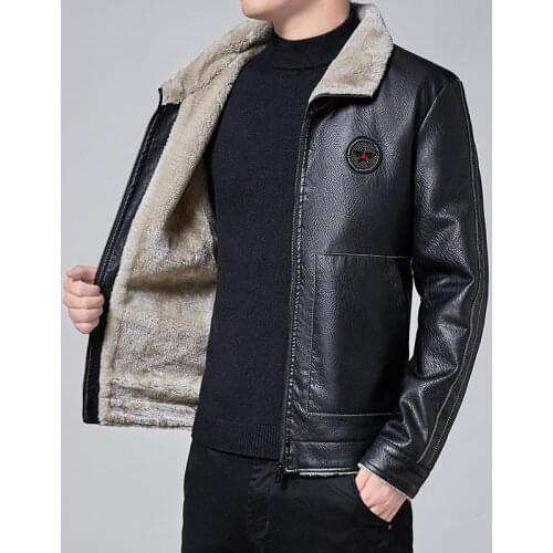 Men Winter New Leather Jackets Autumn and Winter Fur Coat with Fleece Warm Fur Pu Jacket Biker Warm Leather CSL559 4XL