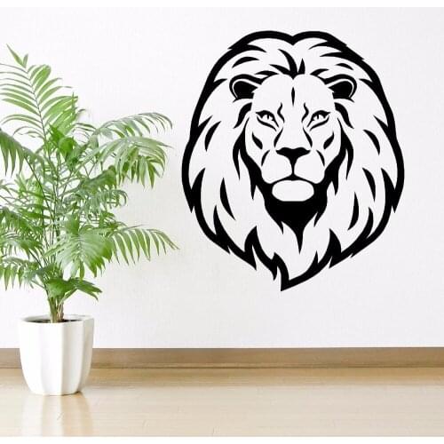 Lions Head Animal Wall Stickers for Living Room Background Home Murals Vinyl Decals Children Nursery Bedroom Sticker YY233