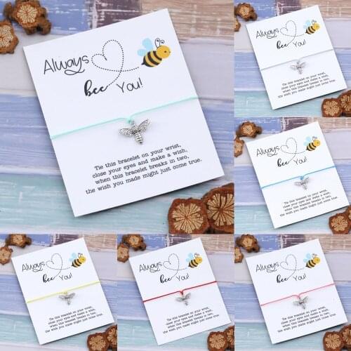 Bee You Honeybee Bee Charms Bracelets for Women Men Girl Red String Lucky Bracelets Best Friends Jewelry Friendship Gift
