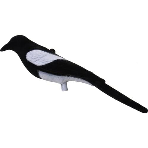 Durable Full Flocked Realistic Calling Magpie Decoy Shooting/Hunting Decoying Bait