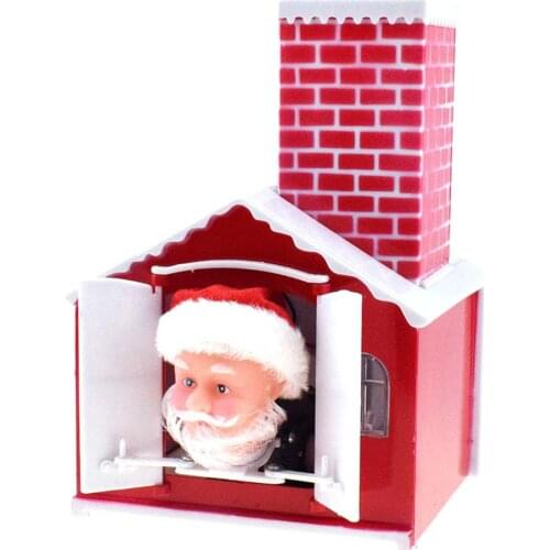 Christmas Pendant Drop Ornaments Electric Climbing Chimney Santa Claus Christmas Figurine Ornament Family Party Navidad Hogar