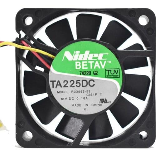 Nidec R33965-58 C1S1F Server Cooling Fan DC 12V 0.16A 60x60x15mm 3-wire