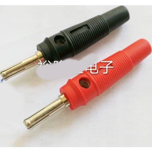 Smonisia 200pcs/lot Banana Plug 4mm Terminal Socket Free Welding Cross-recess High Current Speaker Instrument Connector