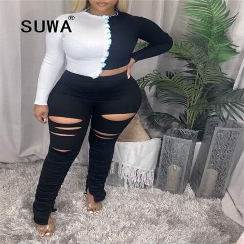 Женские узкие брюки SUWA China At AliExpress