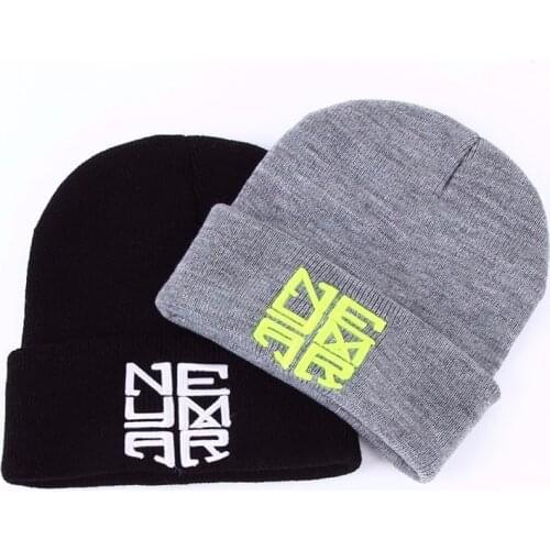 TUNICA New Winter Warm Knitted Caps Neymar NJR Style Mens Skullies boy winter hip hop warm hats Womens Beanies 2 color Gorros