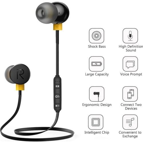 TWS New Wireless Bluetooth Earphones Sports Running Headset IPX5 Waterproof Neckband earbuds With Mic Noise reduction Headphones