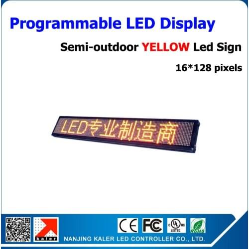 Factory price sign board p10 semi-outdoor LED display yellow color p10 display module semi-outdoor advertising led