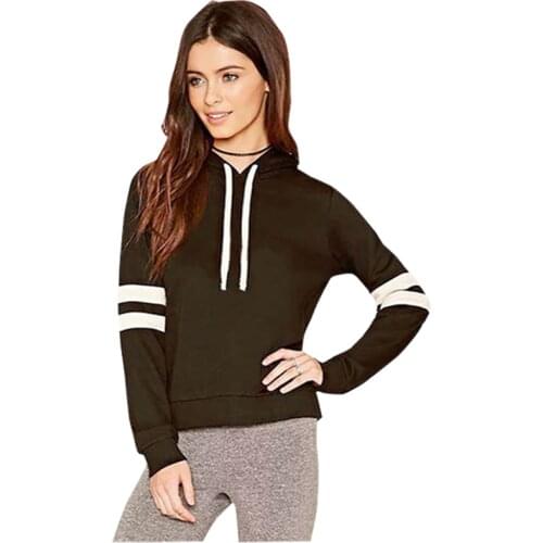Womens Top Long Sleeve Striped Hoodies Home Leisure Sweatshirt Fashionable Styles Causal Home Pocketless Ladies Sweaters