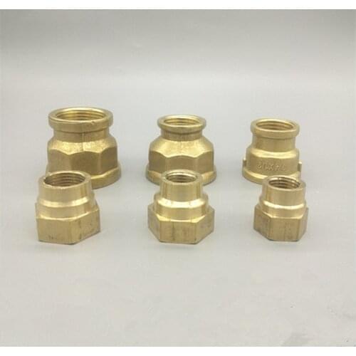 1/8" 1/4" 3/8" 1/2" 3/4" 1" BSP Female Thread Brass Socket Pipe Fitting Hex Nut Rod Coupler Connector Adapter For Water Fuel Gas