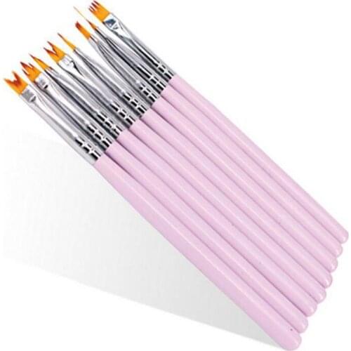 Fashion Gel Varnish Nail Art Painting Brush High Quality UV Gel Polish Flower Drawing Pen Blue Handle Nail Art Manicure Tool 1PC