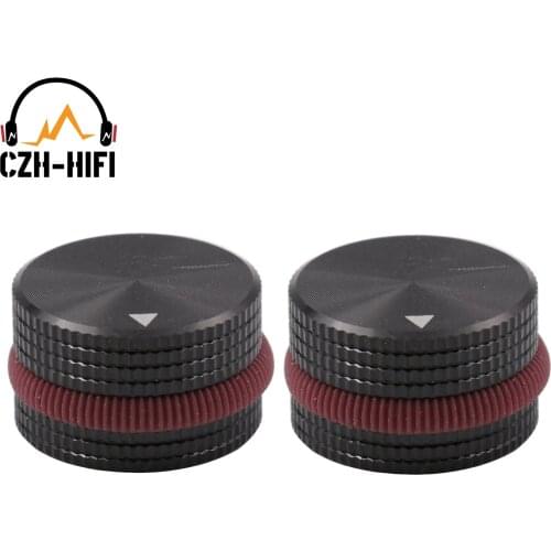 2PCS Audio Volume Control Knob 25x15.5mm CNC Machined Solid Aluminum Amplifier Potentiometer CD Player DAC Turntable Rotary Kno