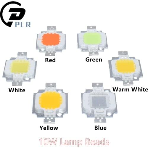 200PCS 10W White/Warm White/Red/Green/Blue/Yellow Led chip 10w Lamp beads 10W led Integrated High power 10w led 12V 900MA