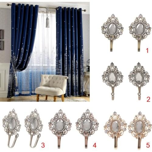 2x Luxury Shiny Curtain Tiebacks Tassel Tie Backs Door Wall Clothes Hook er
