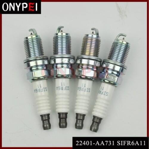 4 PCS Iridium Spark Plug 22401-AA731 SILFR6A11 For Subaru Legacy Outback 10-12 2.5L 22401AA731 22401 AA731