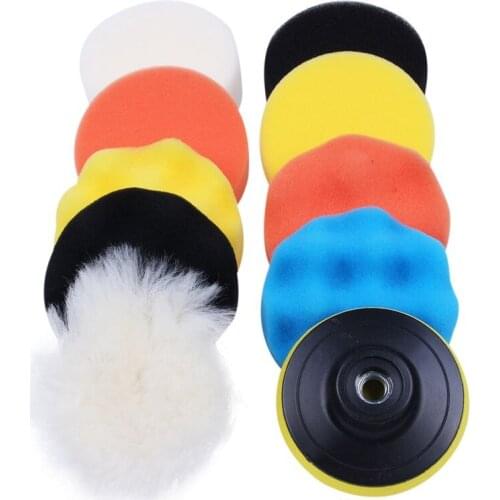 ABSF 10pcs/set Automobile Car Polishing Pad Set Vehicle Cleaning Washing Polish Sponge Wheel