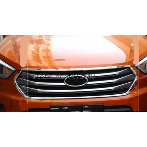 For Hyundai ix25 creta accessories grille front Racing Grille Cover trim Exterior decoration Chromium Styling 2015-2018