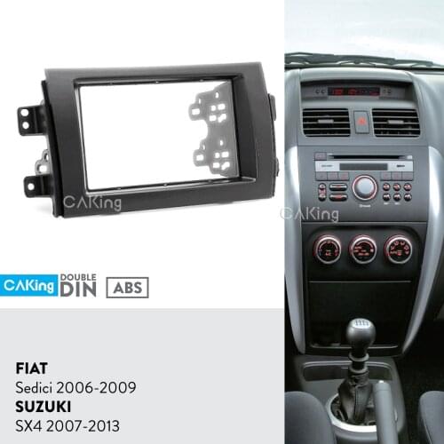 Car Fascia Radio Panel for FIAT Sedici 2006-2014 / SUZUKI SX4 2007-2014 Dash Fitting Kit Install Facia Plate Adapter Console