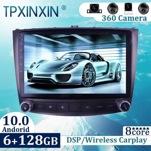 6+128GB For Lexus IS250 300 2006-2012 Android 10 Carplay Radio Player Car GPS Navigation Head Unit Car Radio with Screen