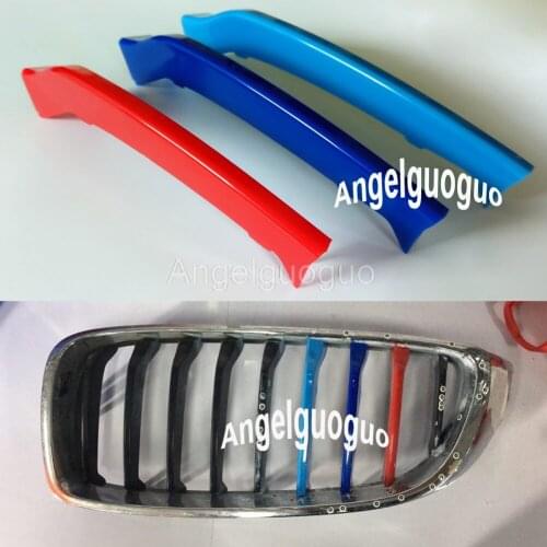 Car Front Grille Trim Sport Strips Cover sticker for 2014-2017 BMW 4 Series F32 F33 F36 420 425 430 435 440 ( 9 grilles)
