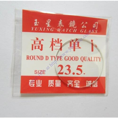 Freeshipping New 1x Convex Spherical Glass Watch Crystal diameter 23.5 mm Edge Thick 1.0mm