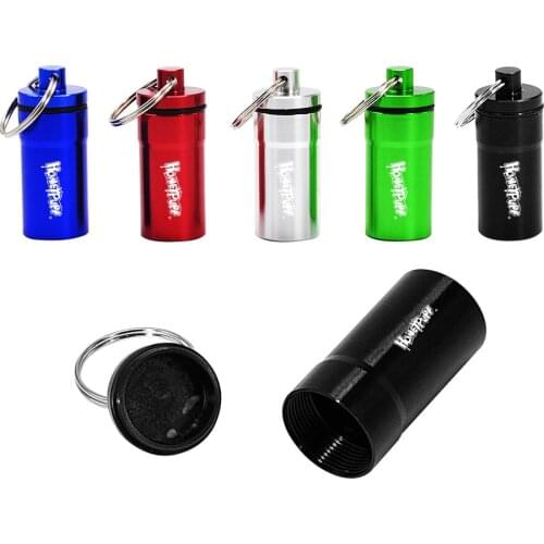 HONEYUPFF Keychain Aluminum Stash Jar Herb Storage Container 9ML Mini Air Tight Small Proof Metal Storage Stash Jar For Tobacco