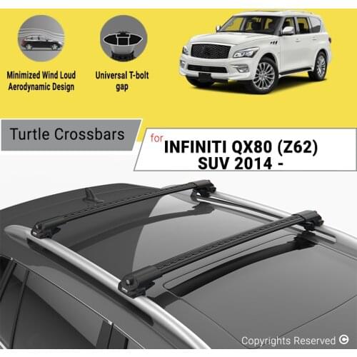 BARS FOR INFINITI QX80 (Z62) SUV 2014 ON ALUMINUM ALLOY SIDEBARS CAR ROOF RACK LUGGAGE CARRIER CROSSBAR