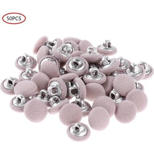 DIY Shirt Dress Decoration Buttons Round Fabric Wrapped Shank Button Vintage Sewing Covered Buckles Fasteners Clothing Supplies