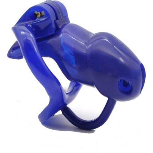 HT v3 Cock Cage Penis ring Male Small barbed Silicone Cage With fixed Resin Ring Chastity Device Adult Sex toys blue A362-5