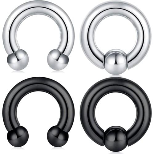 PA Ring Horseshoe Ring Internally Threaded Circular Barbells Captive Bead Rings CBR Monster Screwball Rings Body Jewelry