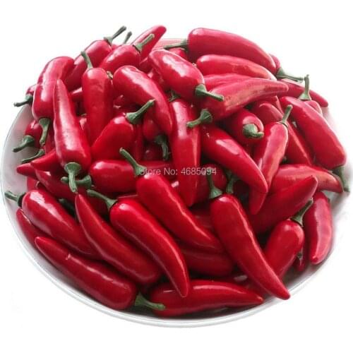 Gresorth 30pcs MINI Artificial Chinese Red Pepper Fake Chili Vegetable Home Kitchen Food Toy Decoration