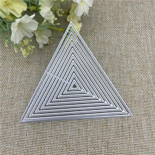 Multi-level triangl shape border metal cutting mould pattern scrapbook die embossing DIY handicraft paper card photo album metal