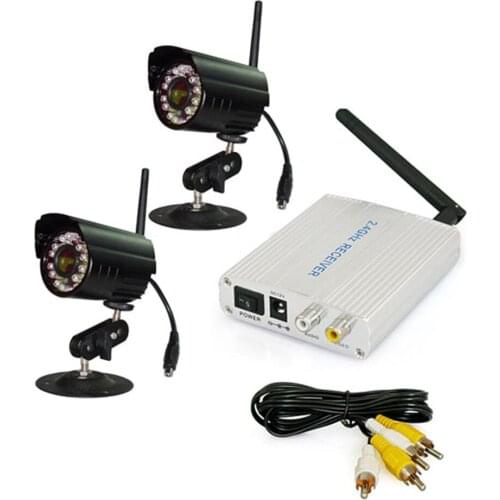 One to Two 2.4Ghz Wireless Outdoor Camera IR Night Vision Baby Monitor