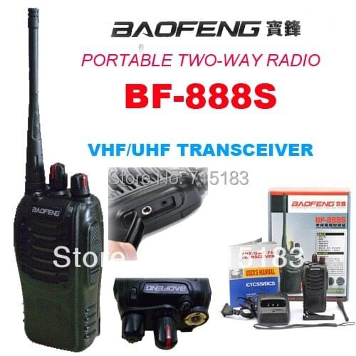 BaoFeng BF-888S Walkie Talkie 888S UHF 400-470MHz Baofeng BF 888S Two way radio 16CH Freeshipping
