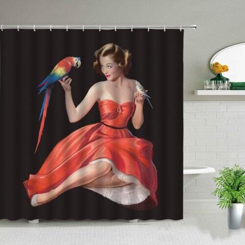 Sexy Nude Girl Beautiful Temptation Shower Curtain Bathroom Decoration Home Furnishing
