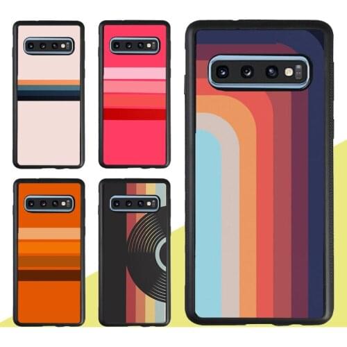 Rainbow Retro Stripes Pink Case For Samsung Galaxy A21S A20e A31 M31 M21 A51 A71 A50 A70 S9 S20 S10 Plus Note 20 Ultra