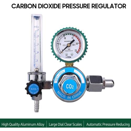 Carbon Dioxide Regulator CO2 Pressure Gauge Industrial Carbon Dioxide Reducer (with EU Adapter)