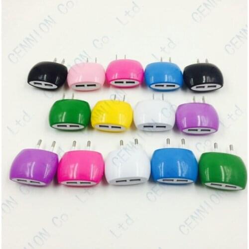 Bun Dual USB Wall Charger travel Metal AC Power Adapter 5V 2.1A US EU 2 ports plug for iPhone 6s/6/5/4 Samsung s6 5 200p/lot