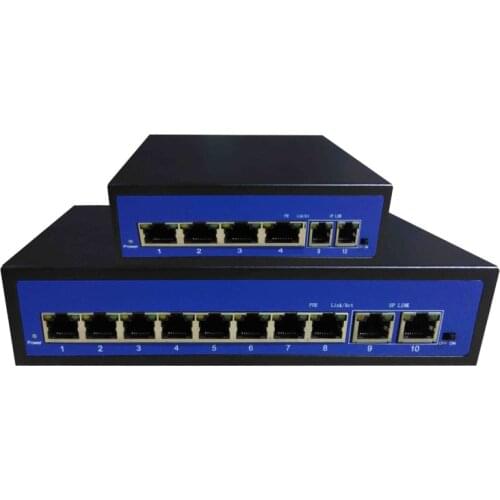 4ch/8ch POE Swith 48V 90W Network POE switch Ethernet with RJ45 Network Ports IEEE 802.3 af/at Suitable for CCTV system/Wireless