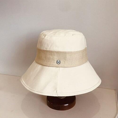 Womens Summer Hat Wide Brim Hat Bucket Hat Sun Protection Cap for Girls Female Beach Hat Cotton Retro Fashion Foldable Sun Hats