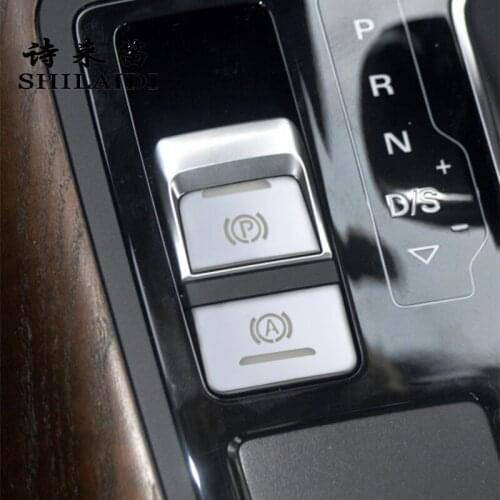 Car Styling for Audi A6 A7 C7 S6 S7 RS6 RS7 Central Handbrake P A Auto switch Buttons Covers Stickers Trim Interior Accessories