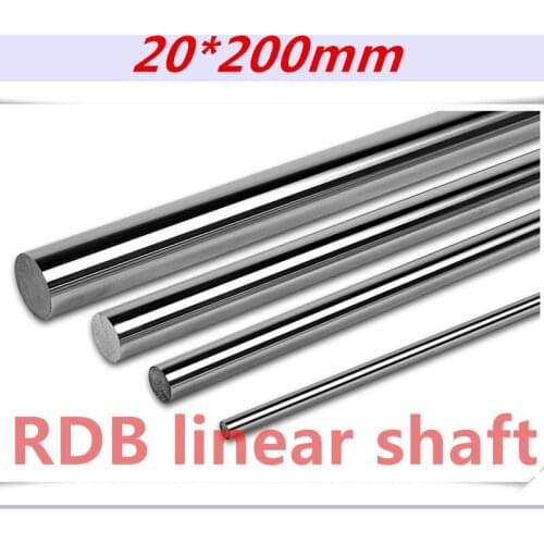 2pcs/lot 3D printer rod shaft WCS 20mm linear shaft 200mm chrome plated linear motion rail round rod shaft CNC parts SFC20