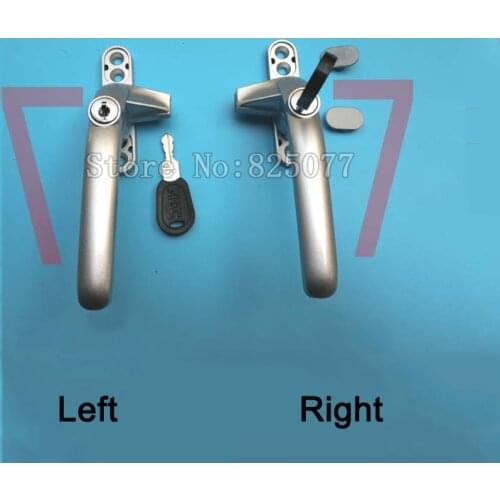 Aluminum alloy casement window handle knob window handle lock single point seven handle with key JF1224