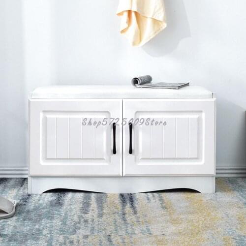 Shoe-changing stool-style shoe cabinet household entry door can be sitting shoe-stool Nordic soft bag cushion storage storage st