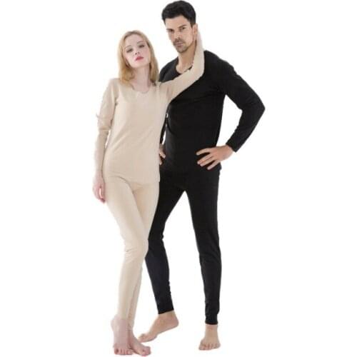 Thermal Underwear Lovers Warm Long Johns Male Sleepwear Men Women Plus Size Winter Cotton Thicken Plush