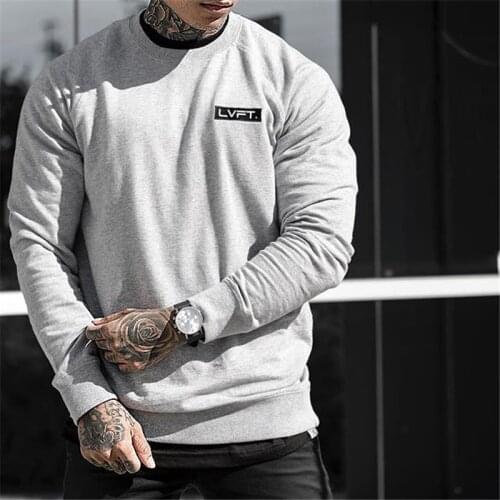 2020 Autumn Sport Men Hoodies Long Sleeve Top Sportswear Fitness Outdoor Cotton Running Clothing Training Pullover Tops