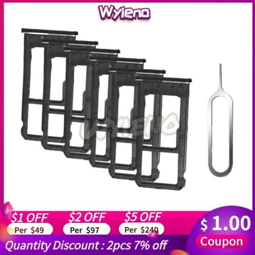 Wyieno 10Pcs/Lot Nokia6.1 SIM Card Tray Holder Slot Replacement For Nokia 6.1 6 2018 Tray Adapter + Tracking