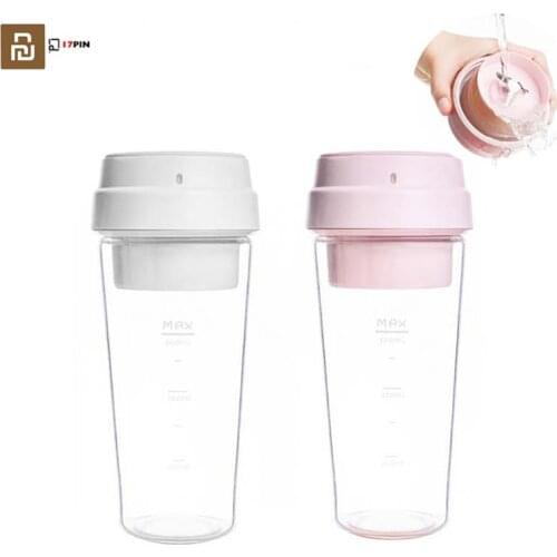 Youpin 17PIN Star Fruit Cup Mini Portable Blender Juicer Quick Mixer Food Processor 400ML Magnetic Charging Juice Bottle