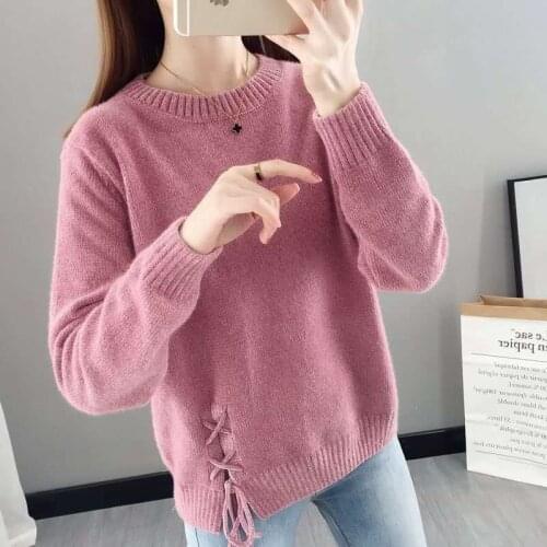 Autumn Winter Women O Neck Sweater Oversize Warm Pullovers Sweater Long Sleeve Cashmere Loose Jumper Korean Fashion Pull Femme