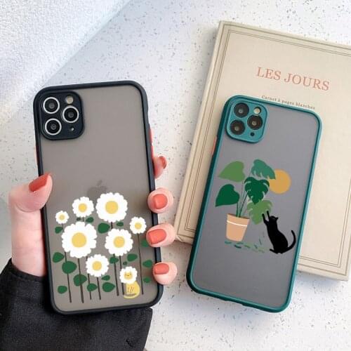 Retro Banana Leaves Animal Cats Phone Case for iphone X XS MAX XR 11 12 Pro Max 6s 7 8 Plus SE 2020 Back Hard Shockproof Cover